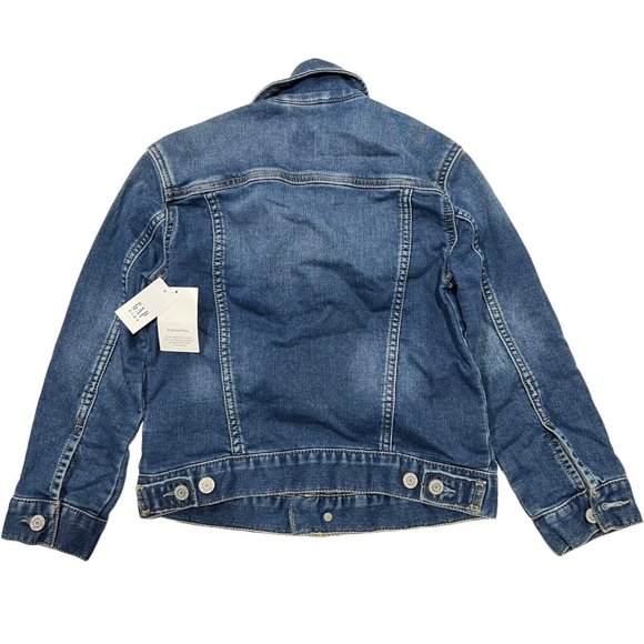 NWT GAP Kid's Boys Denim Jacket Sz SMALL Stretch Medium Wash Buttons #239226 - Picture 2 of 6